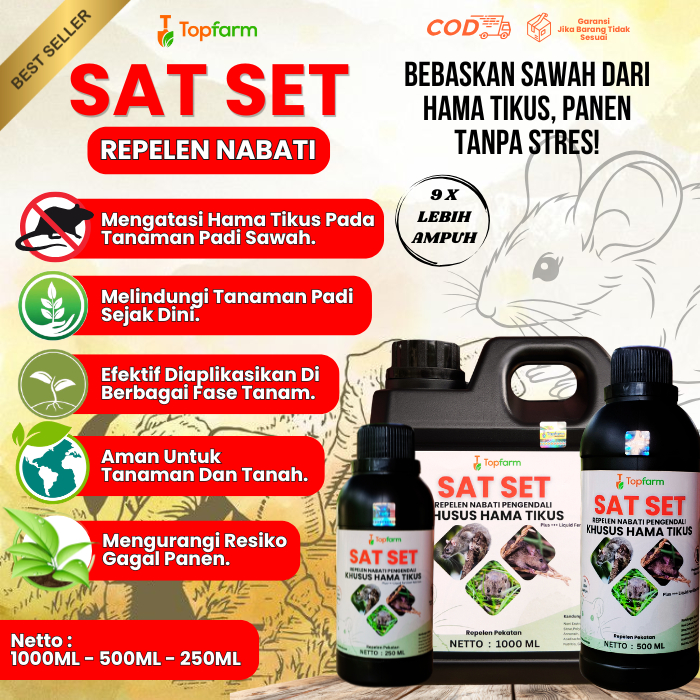 Obat Pembasmi Hama Tikus Sawah Ampuh / Obat Racun Tikus Sawah / Obat Semprot Hama Tikus Padi Sawah /