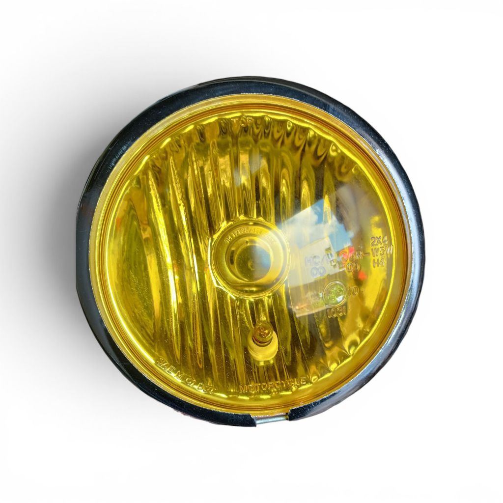 Lampu Depan Bulat Headlamp Motor Custom Universal Japs Style CB GL Megapro Tiger Scorpio Soket H4 Ba