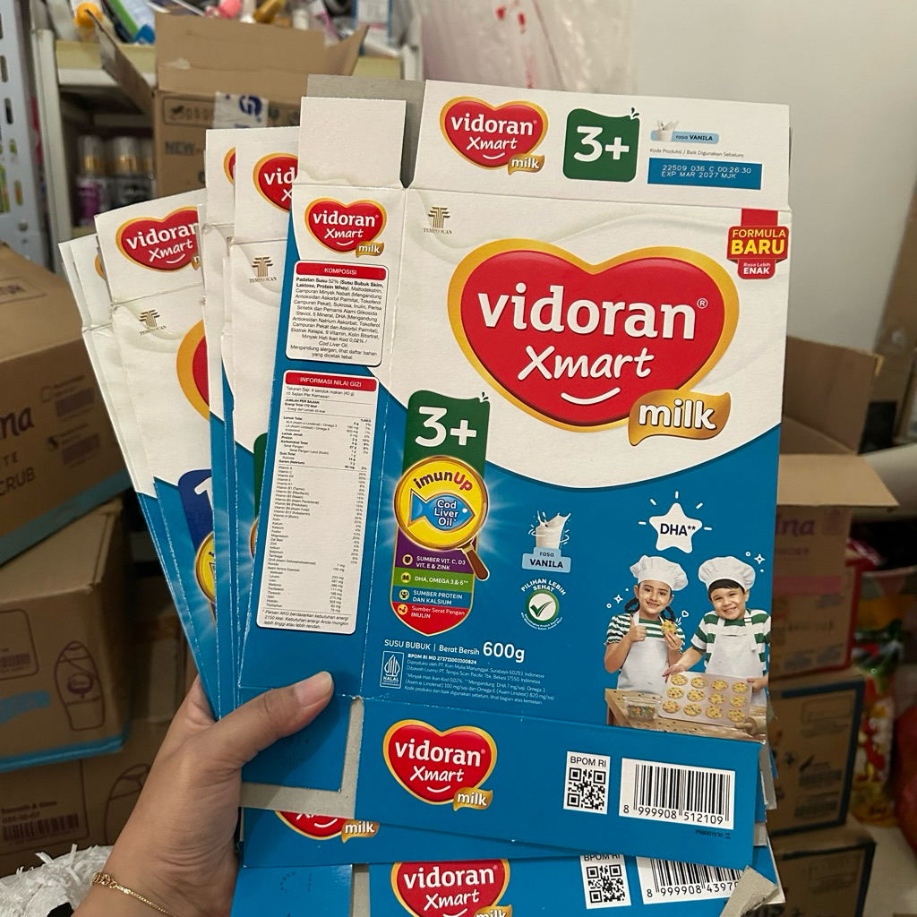 SELBY - Kardus / Dus / Box Susu Bekas [Vidoran 3+ 600gr]