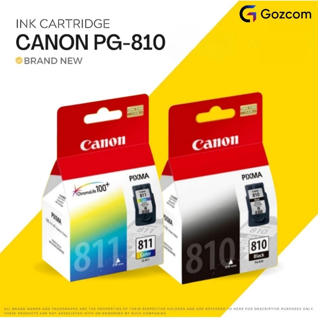 Modif Infus | Tinta Cartridge Canon 1 set 810 811 for ip2770, MP287, MP245, MX497, MP237
