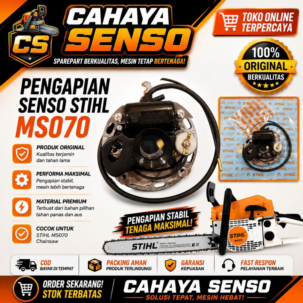 PENGAPIAN SENSO STIHL MS070 SENSO GERGAJI KAYU