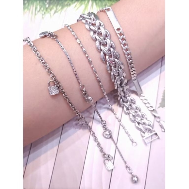 Gelang perak asli 925.gelang wanita.gelang lapis mas anti karat