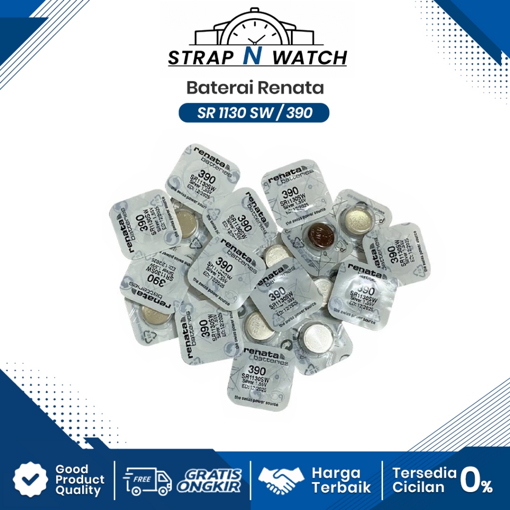 Renata 390 SR1130SW Baterai Jam Battery Batre 390 SR 1130 SW Original SR1130 LR1130