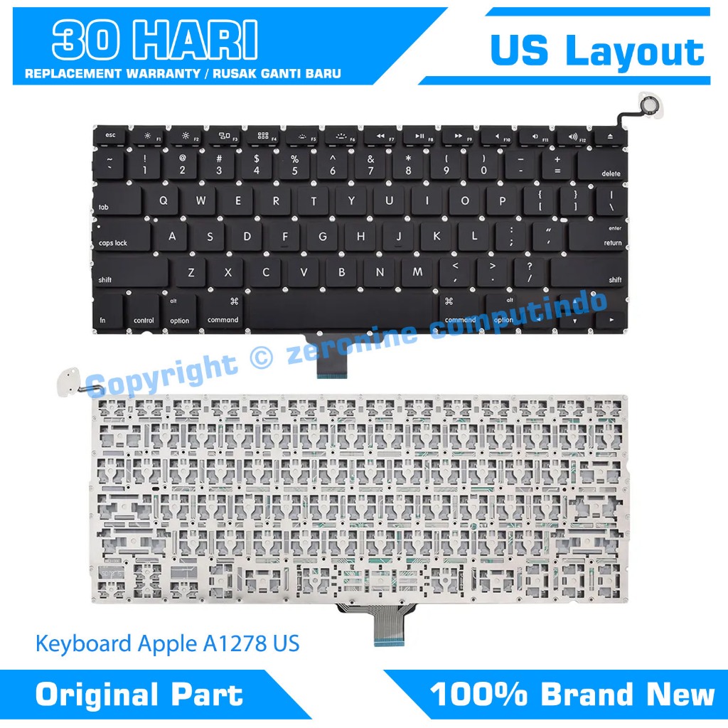 Keyboard Apple Macbook Pro 13" A1278 1278 2009 2010 2011 2012