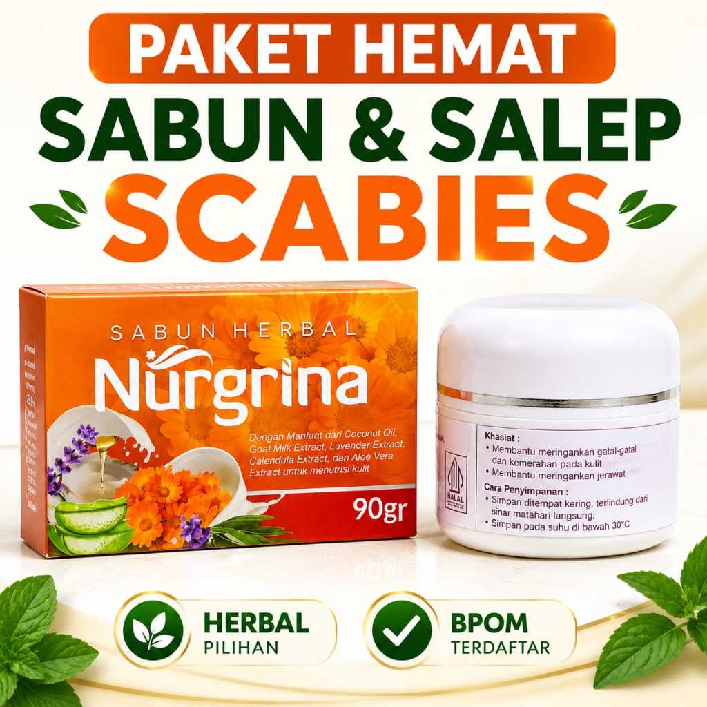 Paket Hemat Sabun & Salep Herbal Scabies Kudis Gudik BPOM