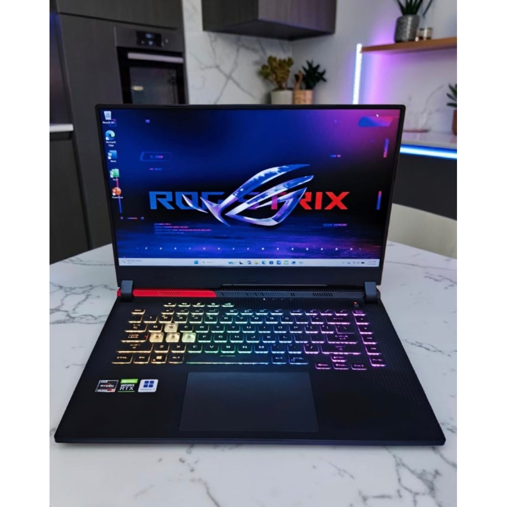 Laptop Gaming ASUS ROG Cyber Punk G513 Ryzen 7 Ram 8/512gb Ssd Dual Vga Nvidia Rtx Siap Pakai