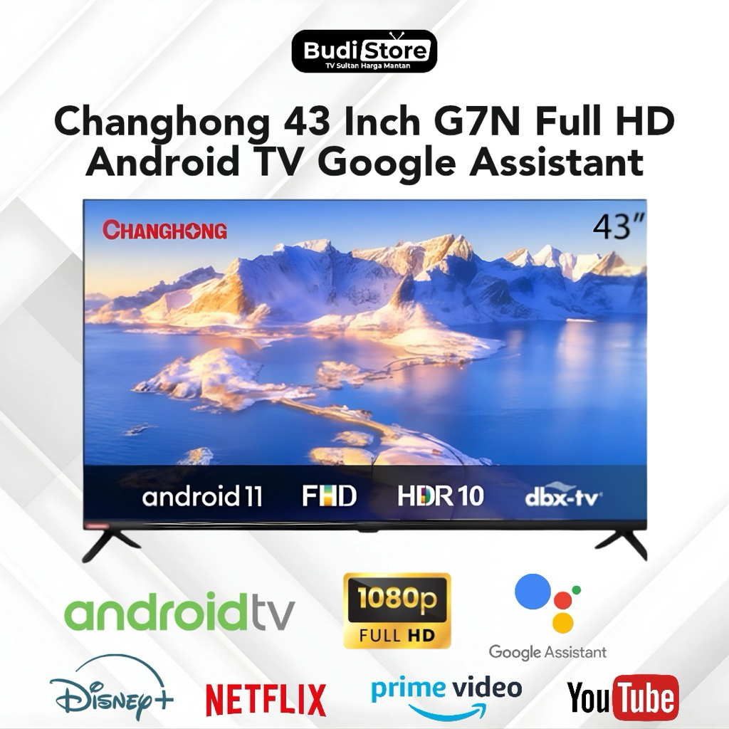 Changhong L43ST1 43 Inch Smart TV Google TV Full HD DVB-T2 Garansi Resmi Ex display
