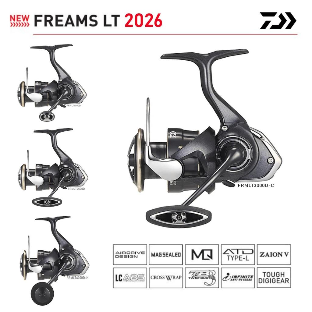 Gulungan Rell Reel Pancing Daiwa 2026 Freams LT 1000 - 6000 Spinning