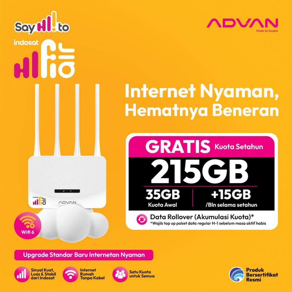 Modem Router Telkomsel Orbit Star A2 4G Wifi Free Telkomsel 150GB Advan V1 Pro HIfi Air 215GB