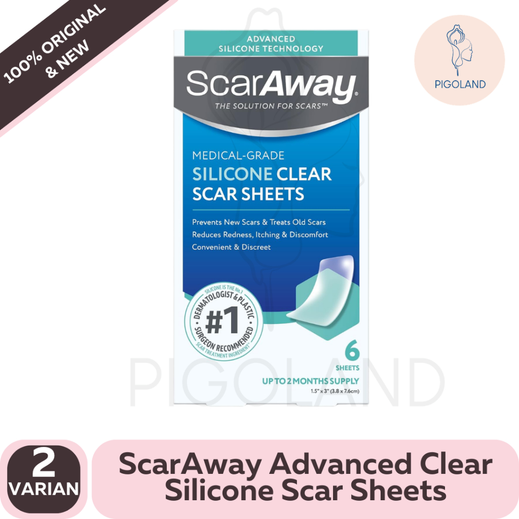 ScarAway Scar Away Advanced Clear Silicone Scar Sheets Hypertrophic Keloid Sheet Lembaran Pemudar Pe
