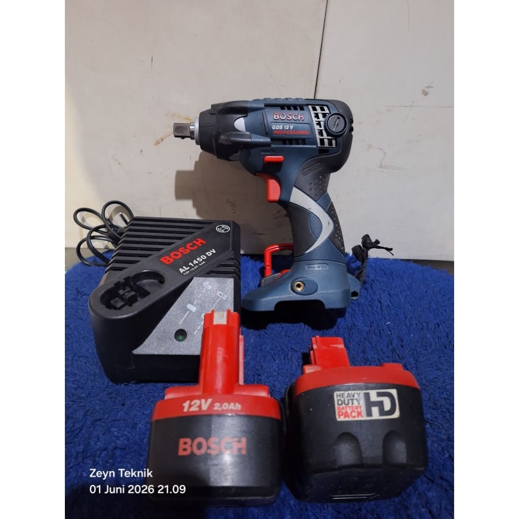 Mesin Bor Impact Wrench Cordless 12volt BOSCH GDS 12 V PROFESSINAL