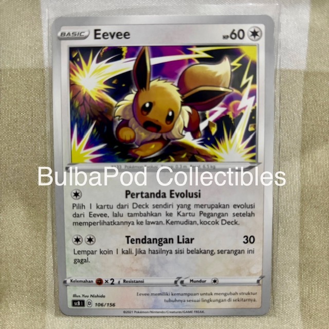Pokemon TCG Indonesian Eevee SCB 106/156 V Starter Deck Tantangan