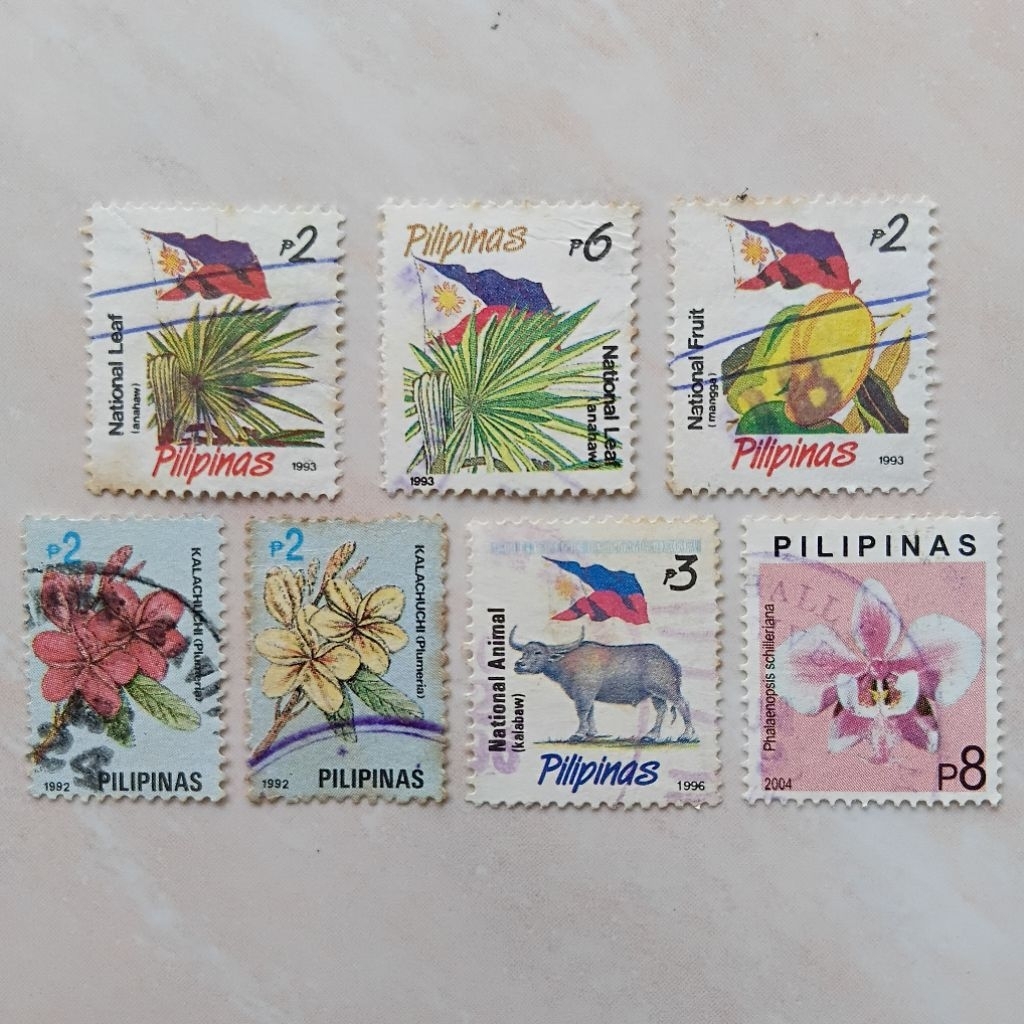 Perangko Prangko Jadul Filipina Philipina 1992-2004 Tema Flora Fauna Seri Campur 7 Pcs - YN3343