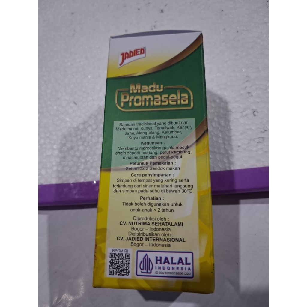 Madu promasela Jadied/madu herbal jadied