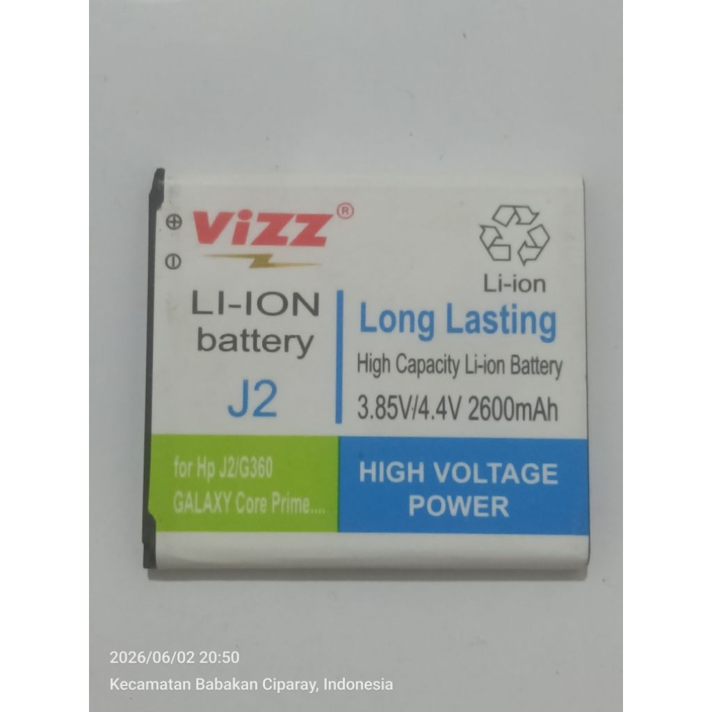 baterai double power samsung j2