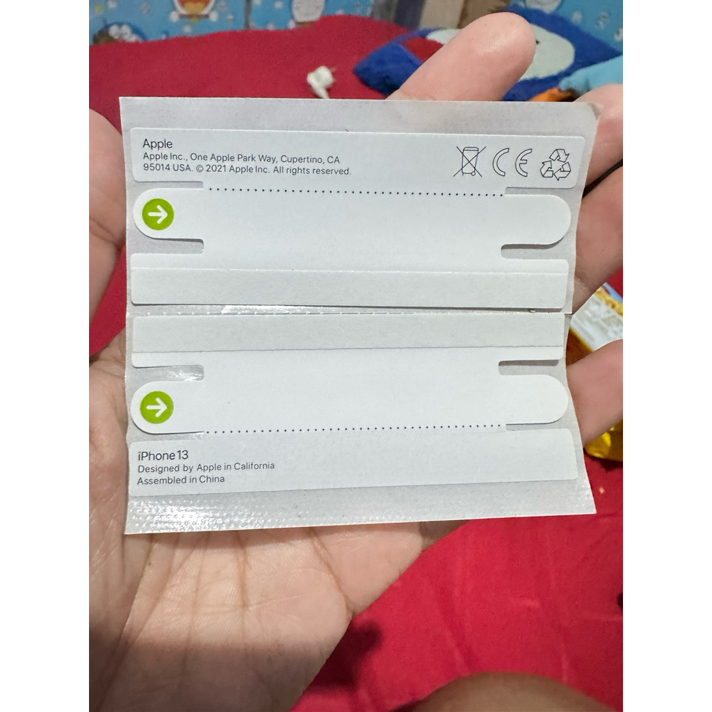 Stiker Segel Green Peel untuk iPhone - Model 16 Pro Max, 16, 15, 13