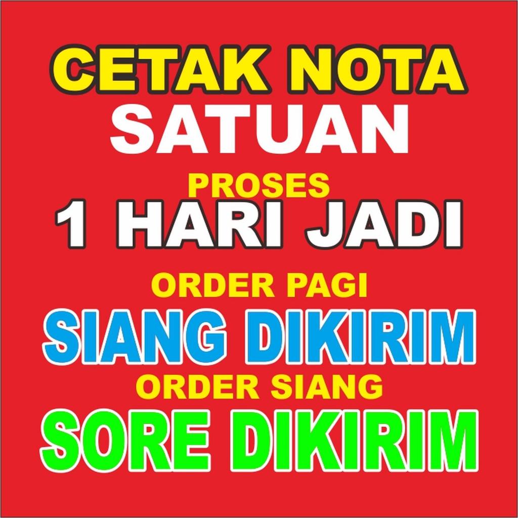 NOTA SATUAN CUSTOM - NOTA NCR SATUAN - BISA REQUEST UKURAN