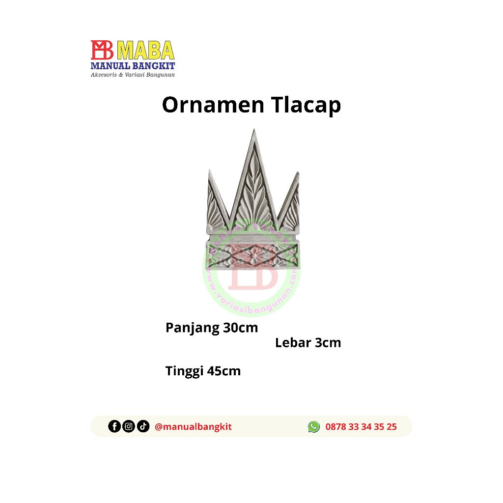 Ornamen Tlacap GRC Motif Bunga