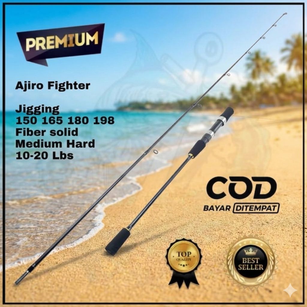 joran pancing jigging laut ajiro fighter 150 165 180