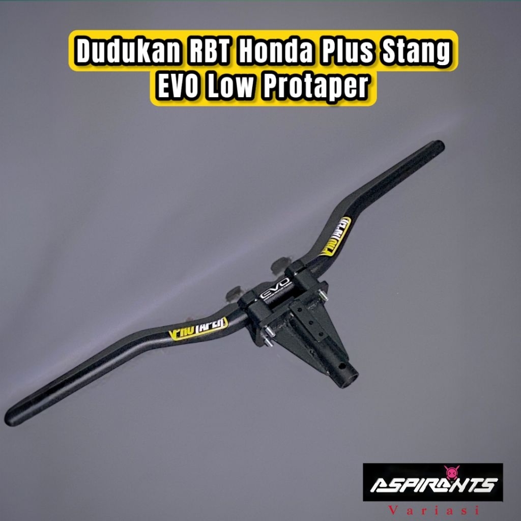 Dudukan RBT Honda Plus Stang EVO Low Protaper Pake plat nomor