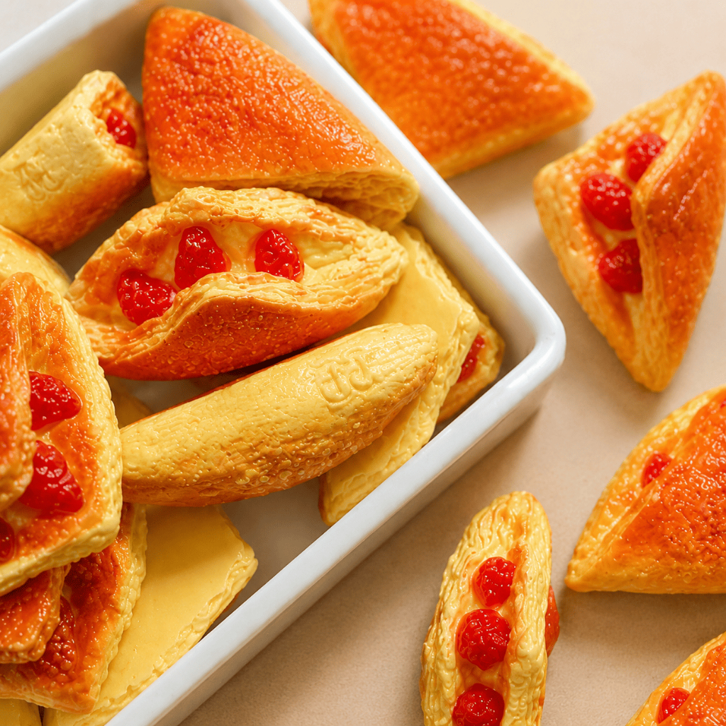 [PREMIUM] Miniatur Strawberry Turnover Pastry Sandwich Roti Lapis Stroberi Bread Gula Halus Sugar