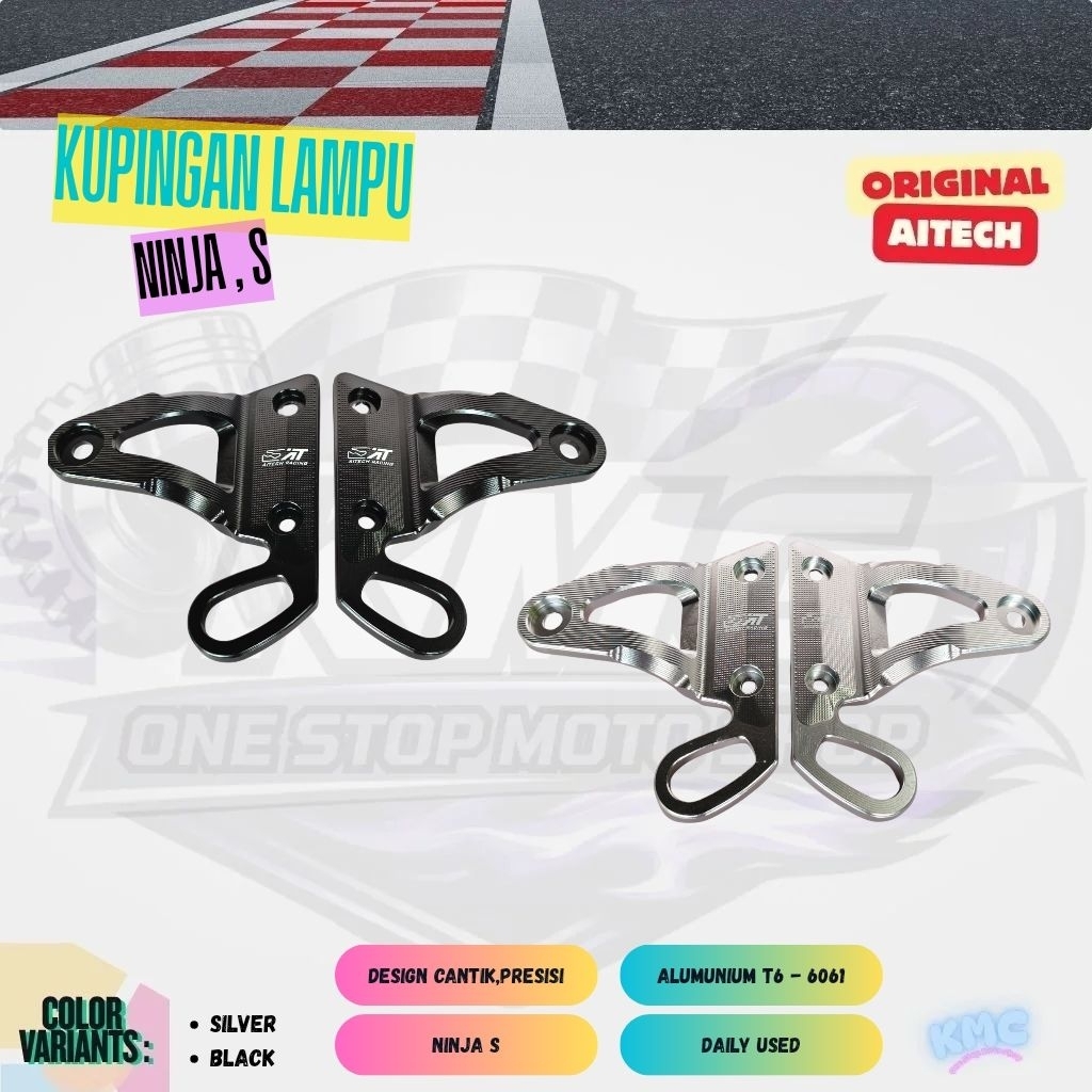 breket kupingan lampu ninja ss original aitech