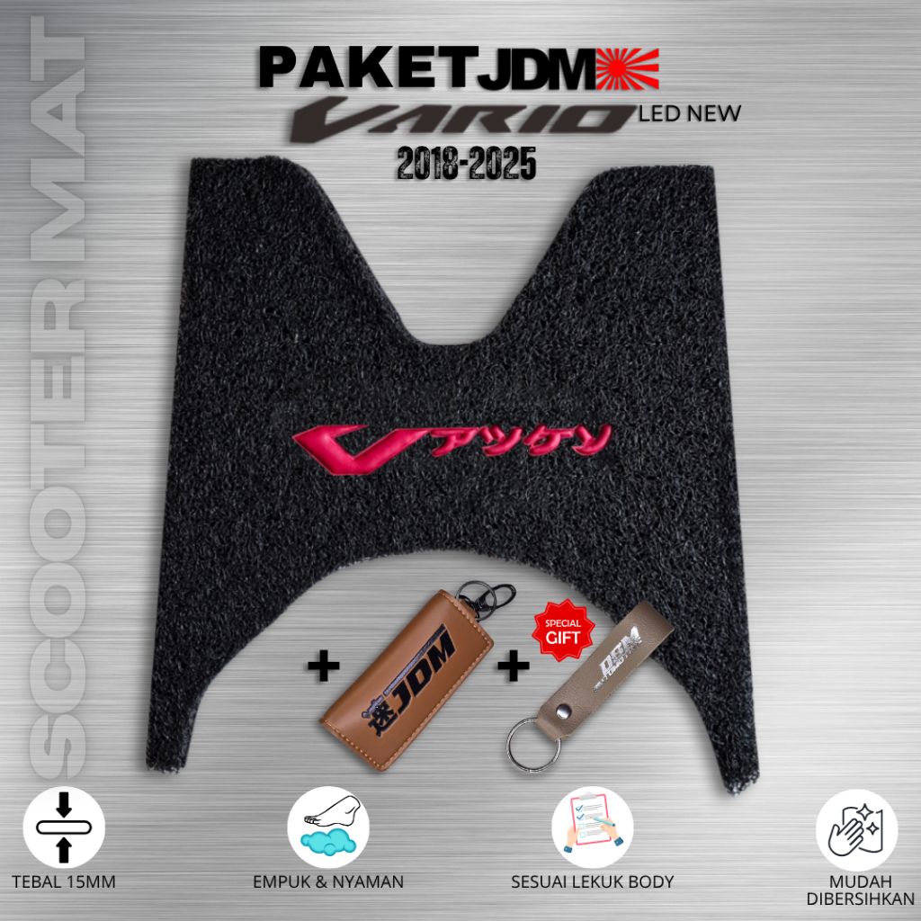 Paket JDM Karpet Motor Dompet STNK Honda Vario 125-150 Led New Th 2018 s/d 2025 JDM Series / Bahan K