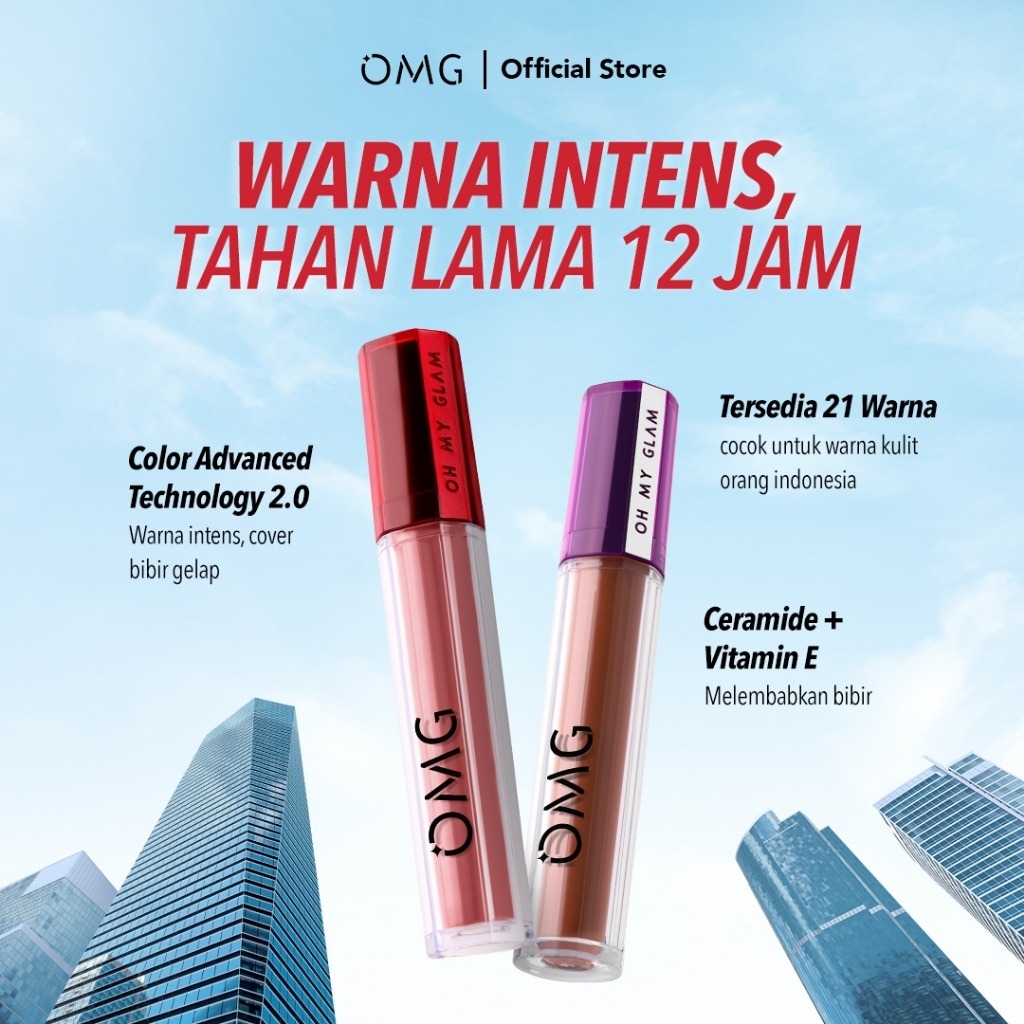 OMG MATTE KISS LIPCREAM | OMG Lip Cream Matte Oh My Glam Matte Kiss Lipcream | SINARTA BEAUTY | BPOM