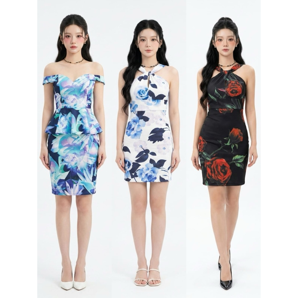 CODE: SS01 READY STOK DRESS BUNGA BKK