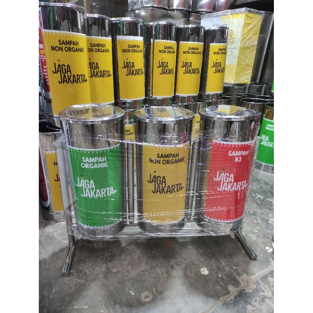 tempat sampah 3 in 1