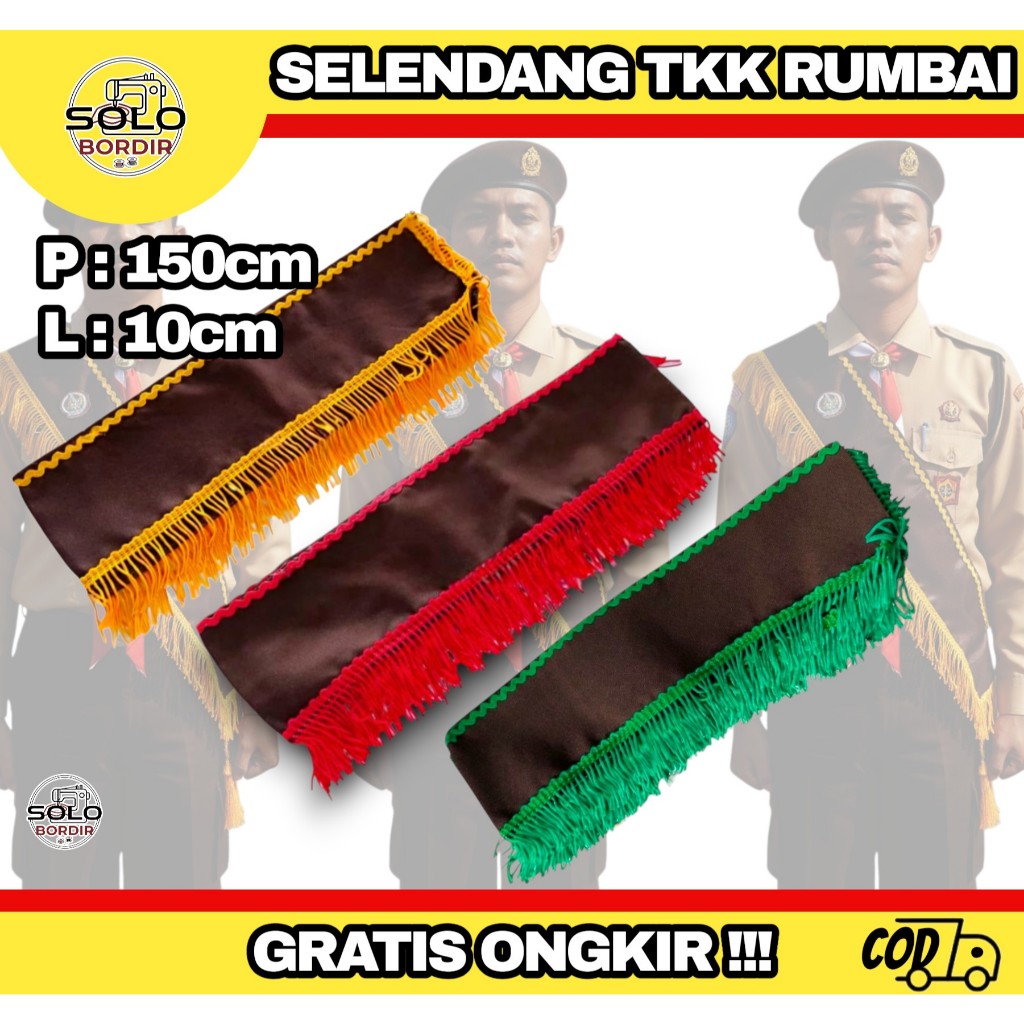selendang tkk Pramuka / selempang tetampan tkk pramuka ( lengkap )
