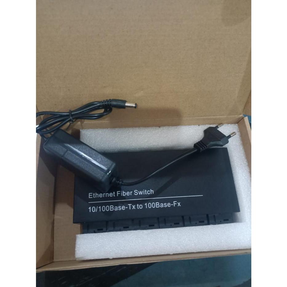 Media Converter 6 Port FO Switch Fiber Optic 6 Port SC 100 Mbps - 3A 3B - HTB 6