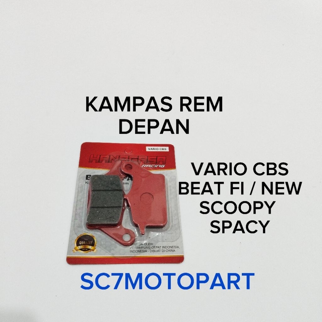 DISPAD KAMPAS REM DEPAN HANAGASA BEAT 08 FI ESP POP VARIO ESP TECH CBS 125