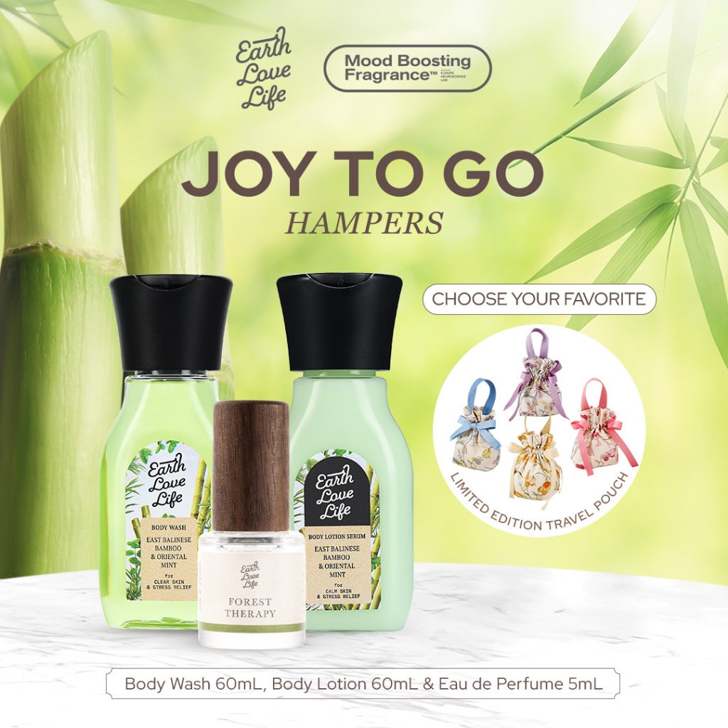 [JOY TO GO] Earth Love Life Body Wash & Body Lotion 60 mL + Eau De Parfum 5 mL | Body Care Set | Bod