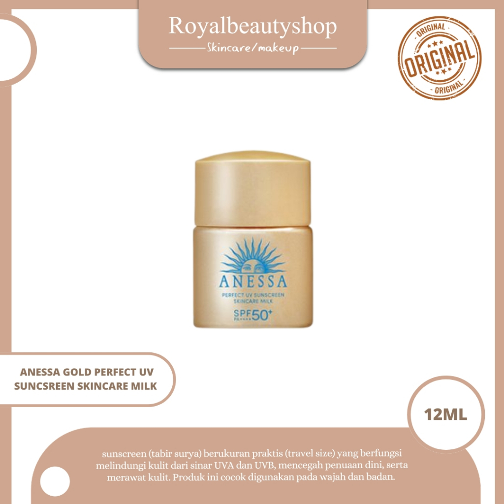 #RBS#ORIGINAL SH*SH/D0 ANESSA GOLD PERFECT UV SUNSCREEN SKINCARE MILK 12ML