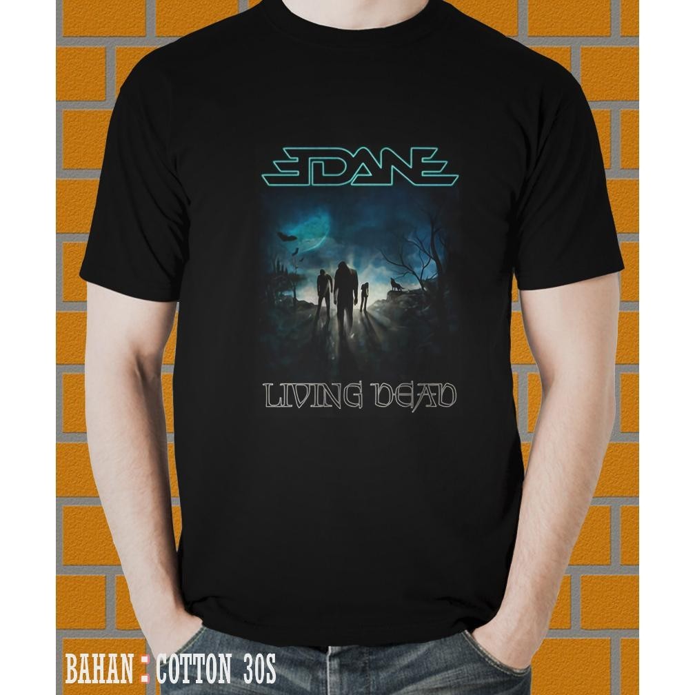 Kaos Band Edane Livingdead T-Shirt Musim Rock Edane Atasan Pria Bahan Katun Premium