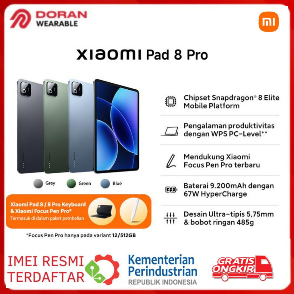 Xiaomi Pad 8 Series pad 8 pro 8/256 12/512 Xiaomi pad 8/256 - Garansi resmi