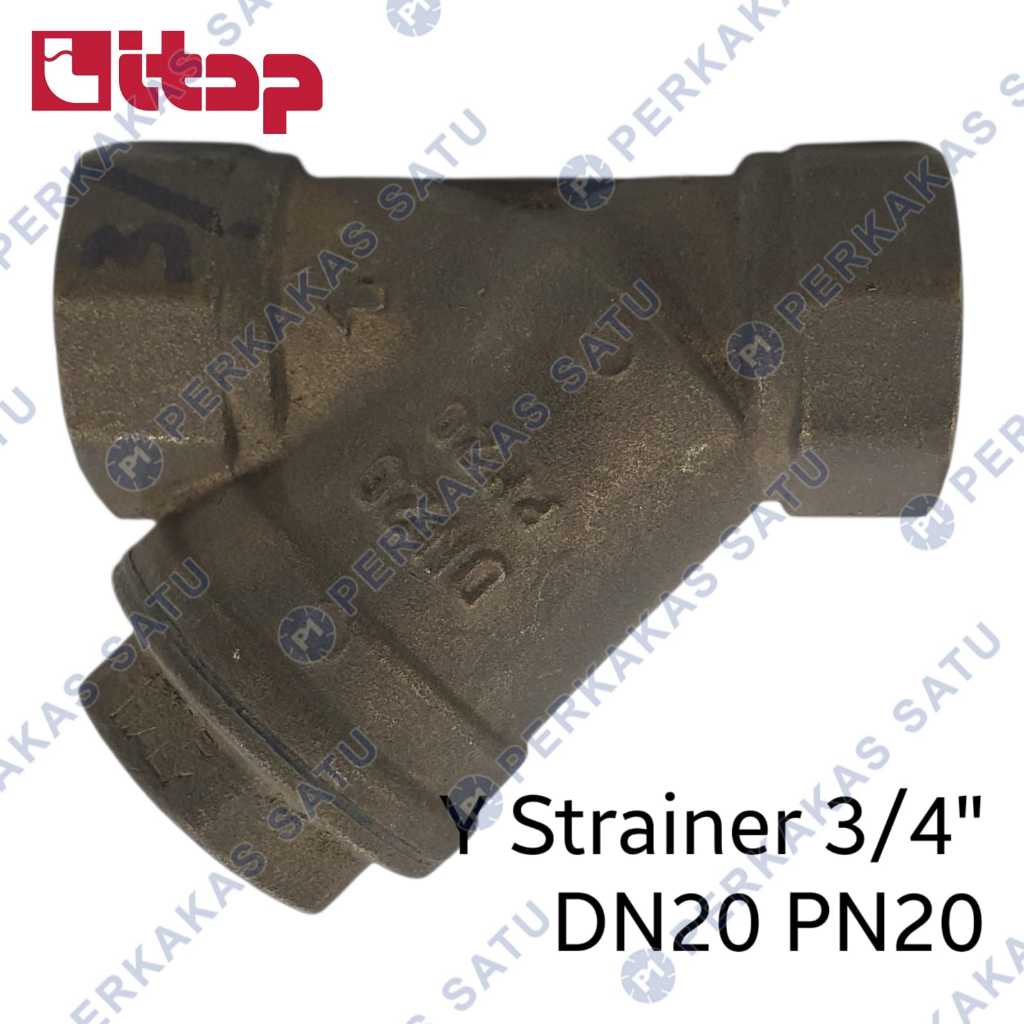 Y STRAINER 3/4" SARINGAN FILTER KOTORAN AIR KUNINGAN ITAP ITALY BRASS Y STRAINER 3/4 INCH INCI