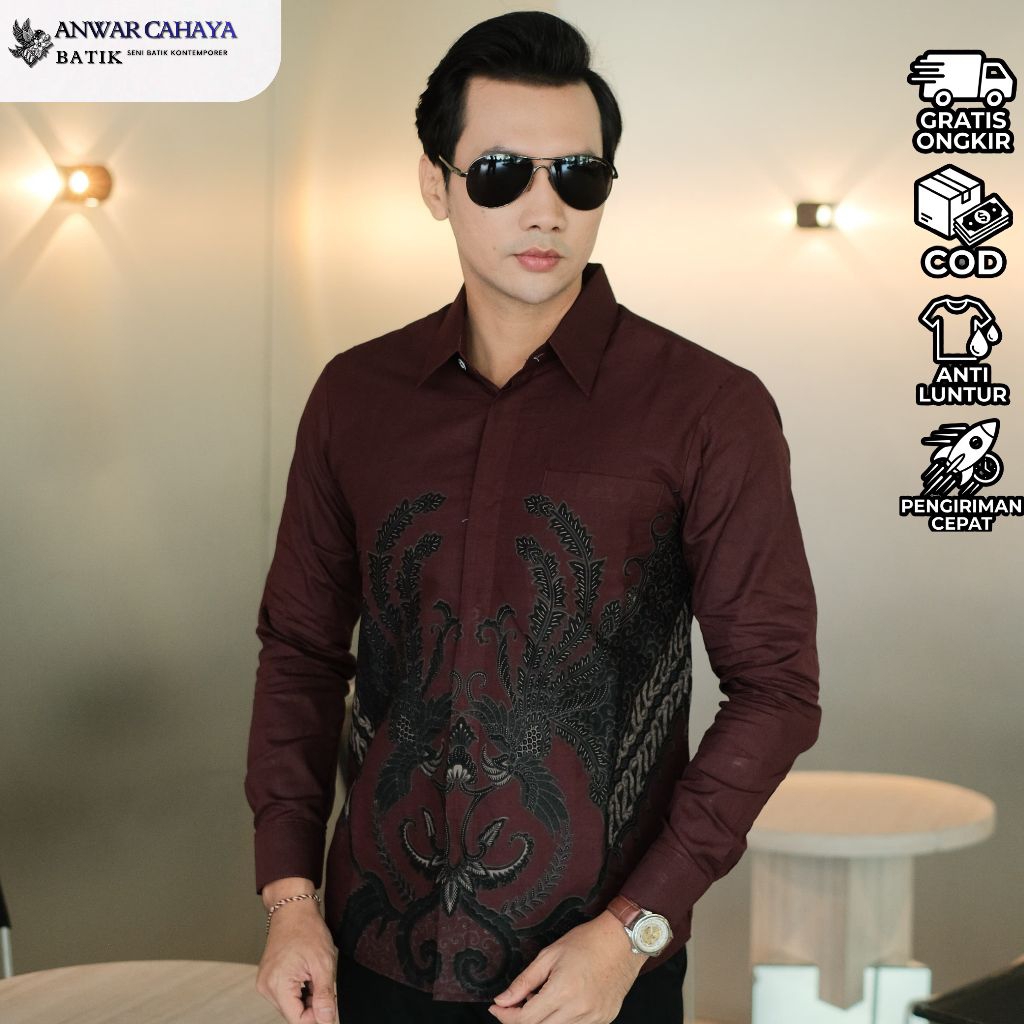 ANWAR CAHAYA BATIK – Kemeja Batik Pria Elegan Motif Krisna Lengan Panjang Premium