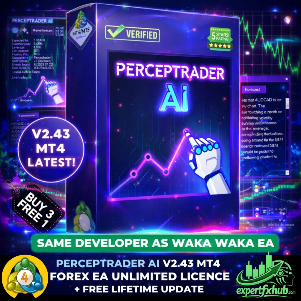 v2.43 Perceptrader EA Metatrader 4 Expert Advisor ftmo prop firm challenge scalping trading bot unli