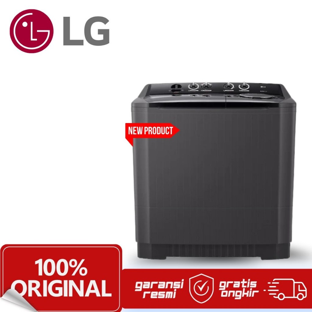 Mesin Cuci LG P1400RTM 14kg - Roller Jet Pulsator, Punch+3, Wind Jet Dry