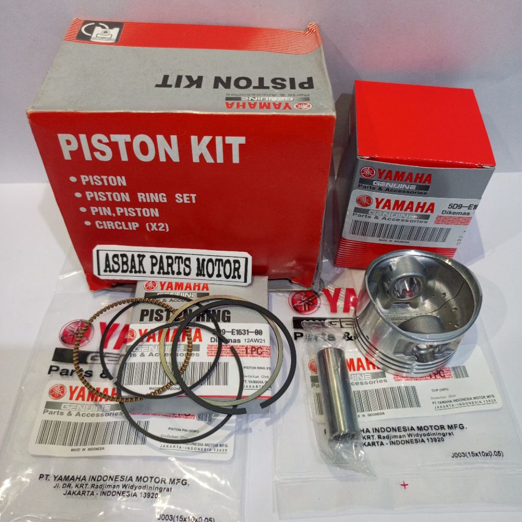 PISTON KIT OS RING SEHER KIT SET 5D9 YAMAHA VEGA ZR, JUPITER Z NEW, JUPITER Z ROBOT, SIZE RING PISTO