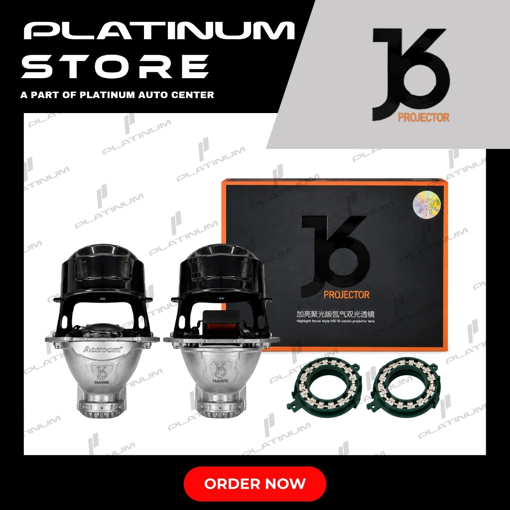 Aozoom J6 Hawk Bi-Xenon Projector Lampu Mobil HID Projector Only