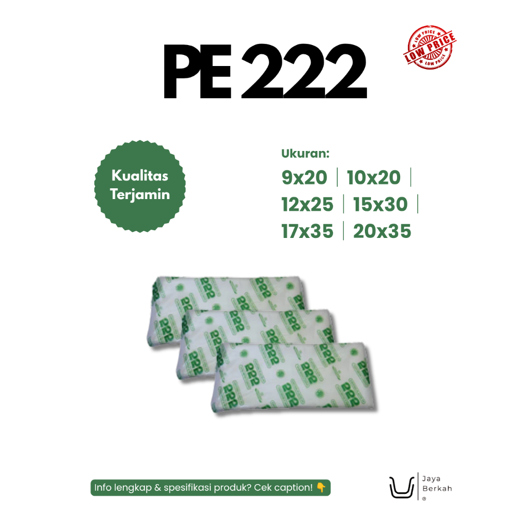Plastik murah / PE 222 / Plastik kiloan / Plastik 1Kg / Plastik 1/2kg / Plastik 1/4kg / plastik 2kg