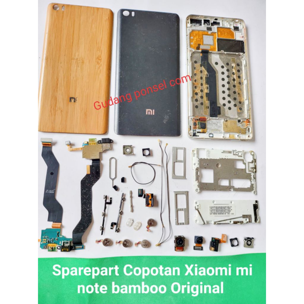 Sparepart Copotan Xiaomi mi note bamboo Second Original  PCB Konektor Cas  buzzer Loudspeaker  vibra