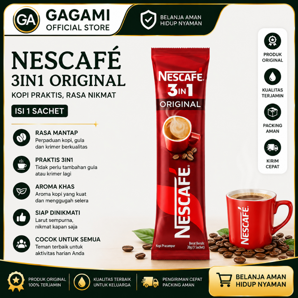 Kopi Nescafe Classic 3 in 1 Sachet original isi 5