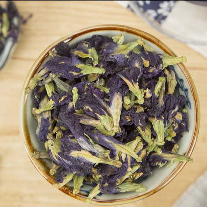 TEH BUNGA TELANG KERING BIRU/BUNGA TELANG KERING/BUTTERFLY PEA TEA ORGANIK/BUNGA TELANG KERING