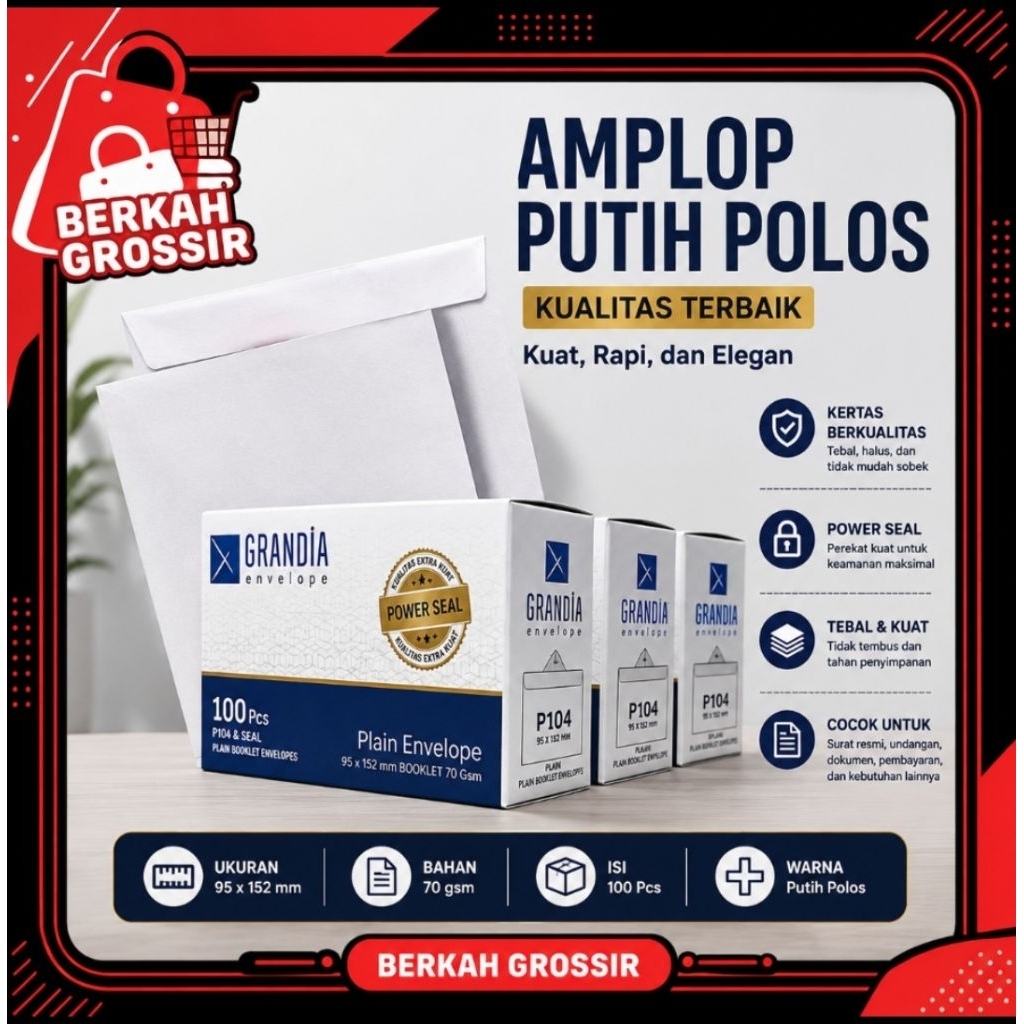 MONTANA AMPLOP POLOS 104 GRANDIA DENGAN PEREKAT