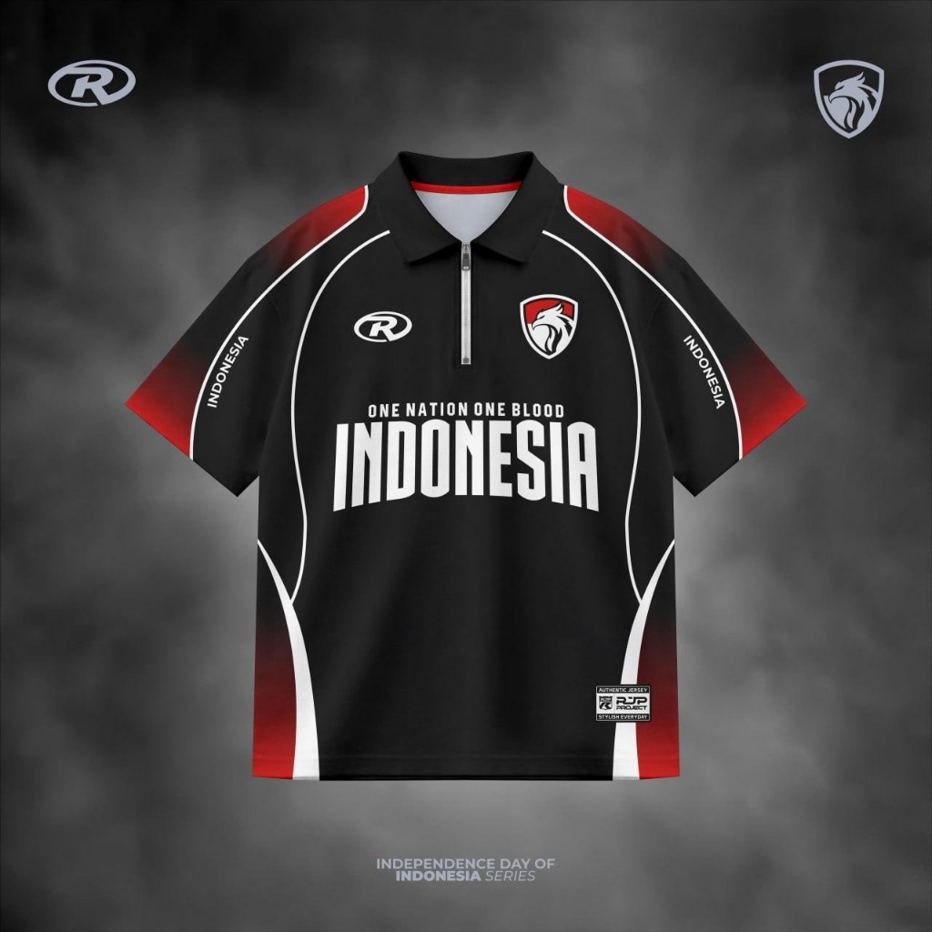 MOIRASTUDIO Jersey Merah Putih Casual Baju Karang Taruna Kemerdekaan Indonesia 2026