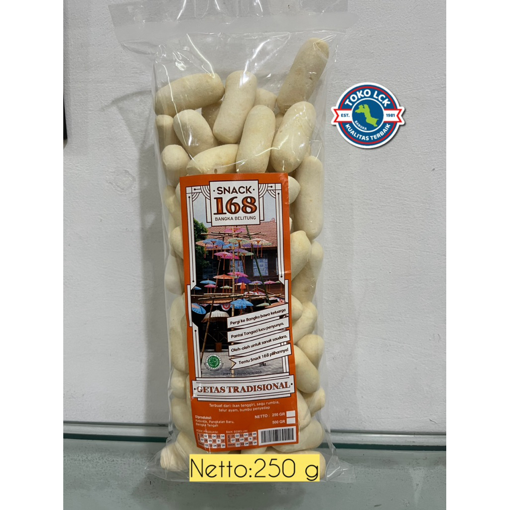 getas netto 250 g krupuk ikan merk 168